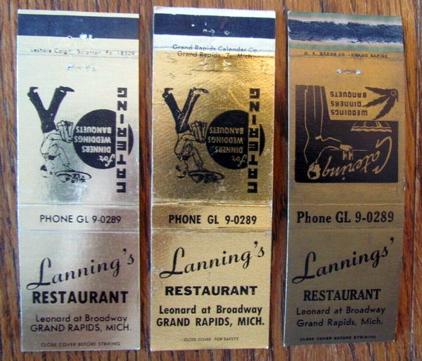 Lannings Restaurant & Catering - Matchbook